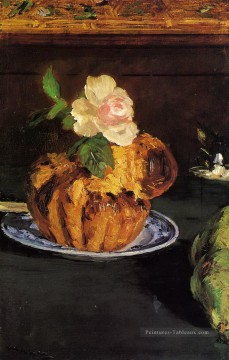 Édouard Manet œuvres - Nature morte à la brioche Édouard Manet